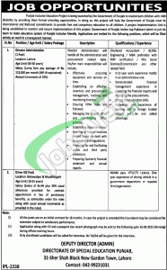 Special Education Department Punjab Jobs