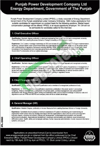 Punjab Power Development Company Ltd Lahore Jobs