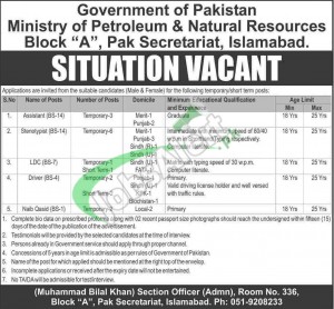 Ministry of Petroleum Jobs