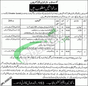 Jobs Mines Labour Welfare Organization Punjab