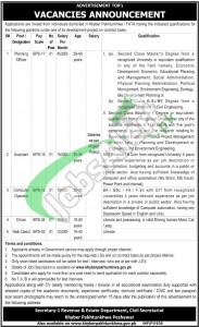 Revenue & Estate Department Jobs