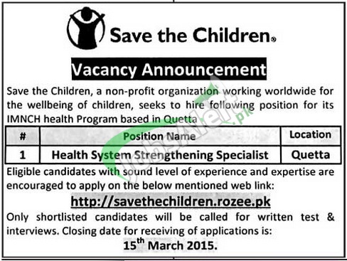 Save The Children Jobs