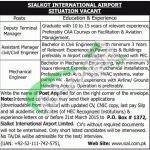Sialkot International Airport Jobs