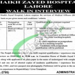 Shaikh Zayed Hospital Lahore  Jobs