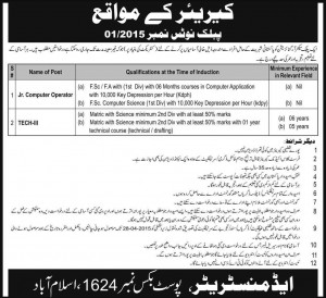 Jobs in Public Sector Organization Islamabad