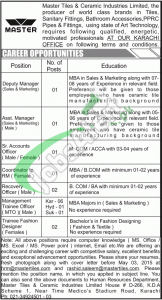 Jobs in Master Group of Industries