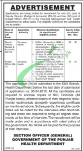 Health Department Punjab Jobs