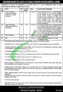 Jobs in Services Hospital Lahore