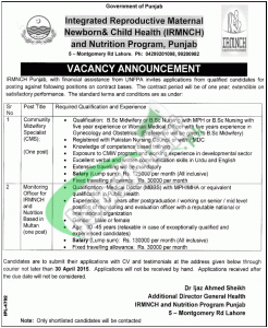 IRMNCH Jobs