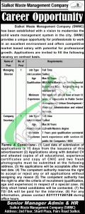 Sialkot Waste Management Company Jobs