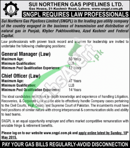 SNGPL Jobs