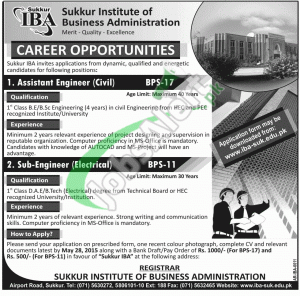 Jobs in IBA Sukkur