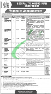 Federal Tax Ombudsman Pakistan Jobs