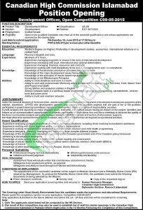 Canadian High Commission Islamabad Jobs