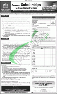 HEC Overseas Scholarships