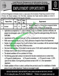 Board of Revenue Punjab Jobs