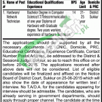 District & Session Court Sukkur Jobs