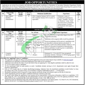 KPK Elementary & Secondary Education Jobs