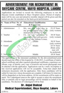 May Hospital Lahore Jobs