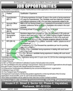 Jobs in Ehtesab Commission KPK