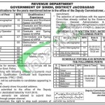 Revenue Department Sindh Jobs