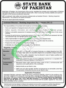 State Bank of Pakistan Jobs