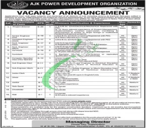 AJK Power Development Organization Jobs