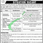 Jobs in Fazaia Inter College Lahore