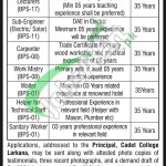 Cadet College Larkana Jobs