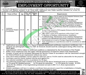 Board of Revenue Punjab Jobs