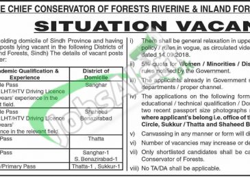 Forest Department Sindh Hyderabad Jobs