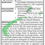 Jobs in Cadet College Ghotki