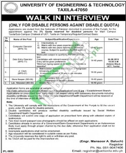 UET Taxila Jobs