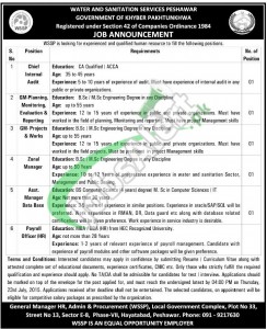 WSSP Peshawar Jobs