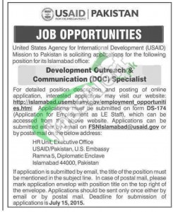 US Embassy Islamabad USAID Jobs