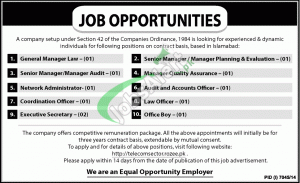 Telecommunication Jobs in Islamabad