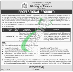Ministry of Finance Pakistan Jobs