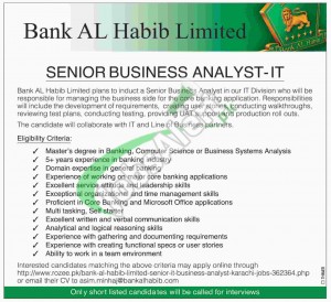 Bank Al Habib Jobs in Karachi