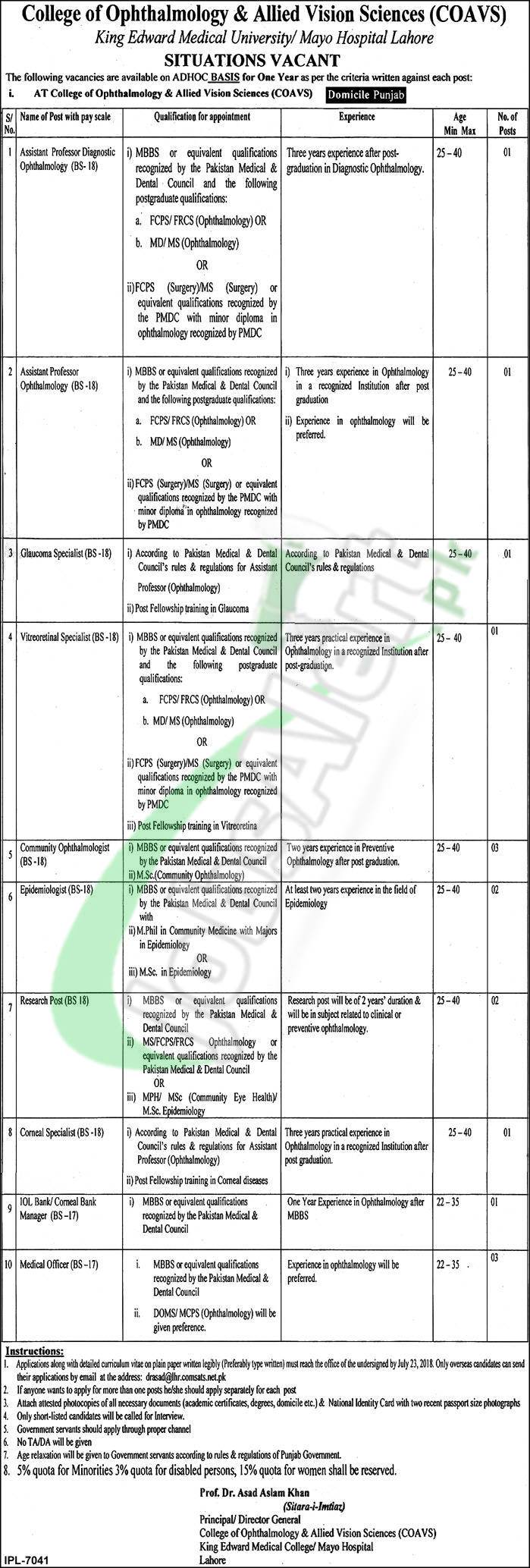 Government Jobs in Lahore