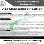 Lahore Garrison University Jobs