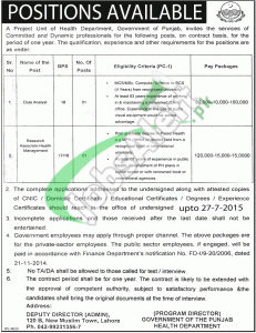 Jobs in Health Department Lahore