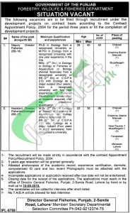 Forestry Wildlife & Fisheries Department Punjab Jobs