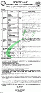 Jobs in Gujranwala Medical College