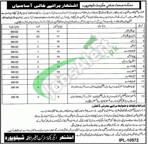 Health Department Sheikhupura Jobs