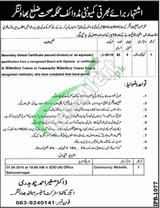 Health Department Bahawalnagar Jobs