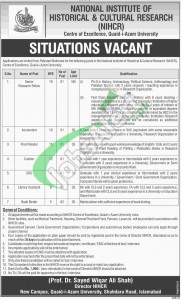 NIHCR Islamabad Jobs