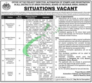 Board of Revenue Sindh Jobs