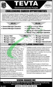 TEVTA Punjab Jobs