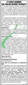 Punjab Revenue Authority Jobs