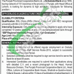 Punjab Provincial Cooperative Bank Jobs